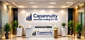 Reception desk with Capannuity branding
